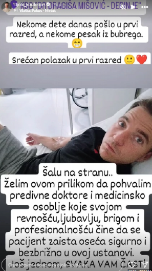 GLUMAC HITNO OPERISAN Oglasio se iz bolnice, evo u kakvom je stanju!