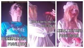 POGLEDAJTE JEZIV SNIMAK KOJI JE NASTAO TOKOM BLOKIRANOG SKC! Blokaderi u sado-mazo kostimima, životinjske glave i jeziva "modna" parada! (VIDEO)