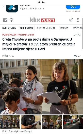 GRETA SA BLOKADERIMA RUŠILA SRBIJU Onda brže-bolje potrčala u Bosnu da kaže kako su Srbi genocidan narod!