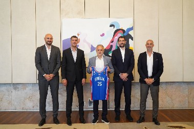 Ministar sporta Zoran Gajić ugostio predsednika FIBA Evrope i čelnike KSS