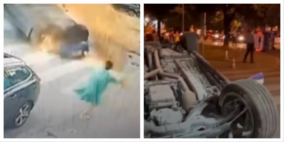 ŽENA ZA DLAKU IZBEGLA SMRT! Sigurnosna kamera zabeležila jezivu nesreću u Banjaluci (VIDEO)