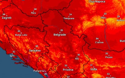 CELA SRBIJA U CRVENOM, OVAJ GRAD GORI U 16 H RHMZ objavio i u kom delu zemlje je najhladnije