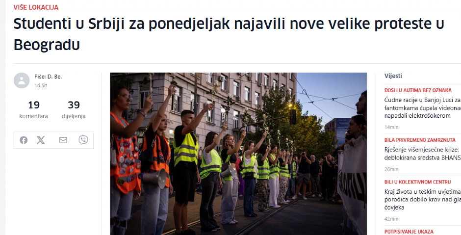 PROŠLI KAO ZVEČKE NA DANAŠNJEM PROTESTU Umesto 20.000 – jedva 3.000 ljudi!