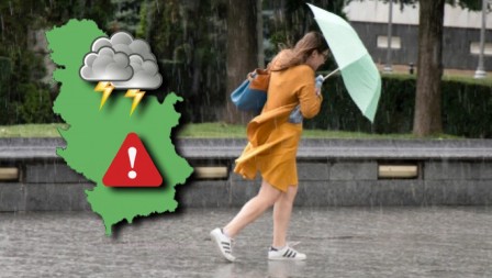 PLJUSKOVI SA GRMLJAVINOM STIŽU ZA SAT VREMENA Na udaru kiše Beograd i ovi delovi Srbije