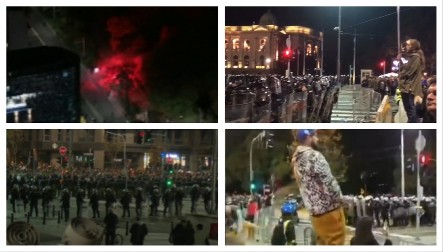 BLOKADERI SU PROBALI DA SPALE ŽIVE LJUDE! Ima povređenih u napadu, LETELE SU BAKLJE, FLAŠE, TOPOVSKI UDARI