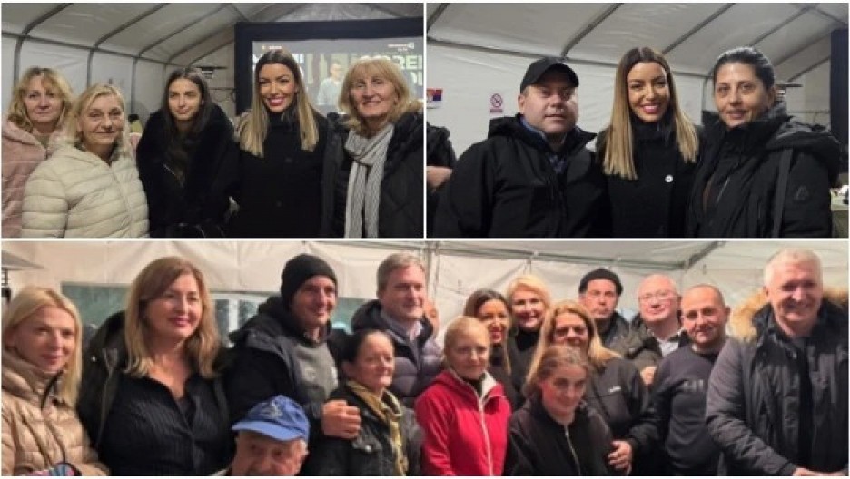 MESAROVIĆ POSETILA SABORCE U PIONIRSKOM PARKU Za pristojnu, mirnu i stabilnu Srbiju, za zemlju koja napreduje!