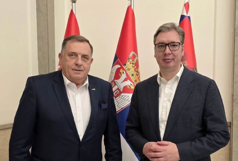 VUČIĆ SA DODIKOM Važni razgovori u Predsedništvu Srbije