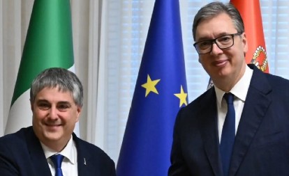 VUČIĆ SA VINOM Predsednik izrazio zahvalnost na doslednoj podršci Italije na evropskom putu Srbije