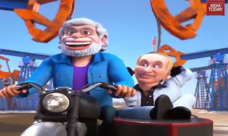 U INDIJI PRIKAZAN CRTANI FILM SA PUTINOM I MODIJEM: Pogledajte škakljivi sadržaj - Da li se iza svega krije tajna poruka Trampu?