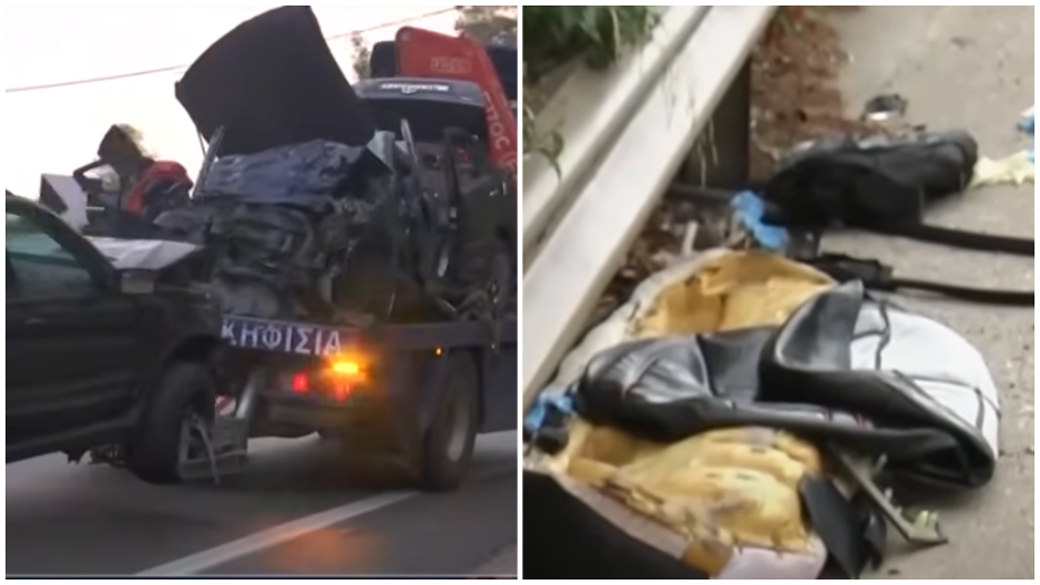 TROJE MRTVIH I TROJE POVREĐENIH U STRAVIČNOJ NESREĆI U ATINI Sedišta iz vozila od udarca odletela 20 metara (VIDEO)