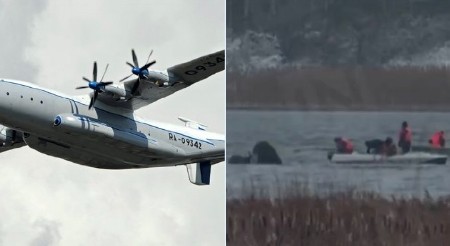 PRVI SNIMAK NAKON KATASTROFE Srušio se ruski vojni avion severoistočno od Moskve, nema preživelih