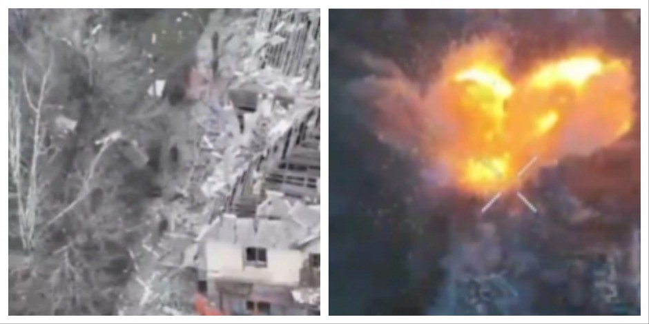 STRAVIČAN NAPAD NA UKRAJINSKU VOJSKU: Bomba od 3.000 kilograma sravnila zgradu sa zemljom (VIDEO)