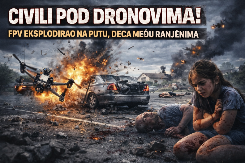 PAKAO U BELGORODU: Dronovi udarili na civile, automobili razneti na putu