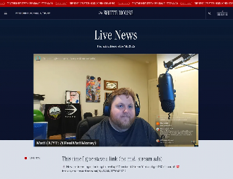 ŠTA SE OVO DESILO? Sajt Bele kuće tokom noći prikazivao lajv strim Jutjubera (FOTO)