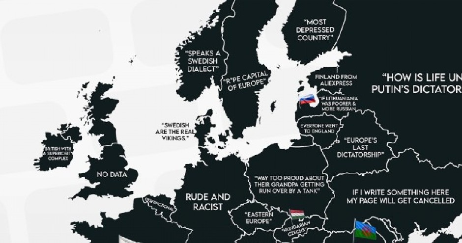 ''KAKO JEDNOM REČENICOM UVREDITI SRBE'' Viralna karta Evrope razbesnela mreže, a tek da vidite kako su isprozivali Bosnu i Hrvatsku! (FOTO)