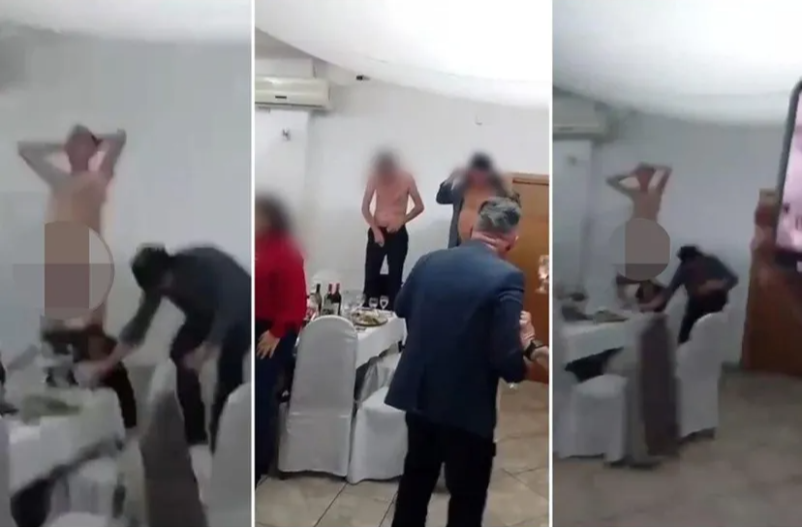 SNIMAK SA PROSLAVE NA KOJOJ JE PRETUČEN MUZIČAR Muškarac skinuo gaće uz pesmu Nade Obrić, skandalozna scena! 