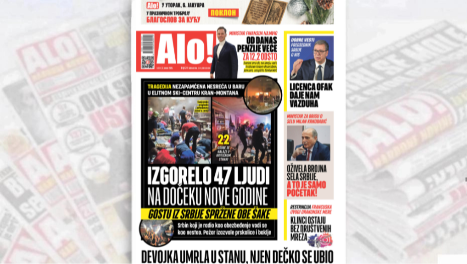 IZGORELO 47 LJUDI NA DOČEKU NOVE GODINE Gostu iz Srbije izgorele obe šake