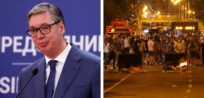 BLOKADERI ZAPALILI ŠATOR PUN LJUDI, POVREDILI POLICAJCA: Vučić pozvao na mir i suzdržanost