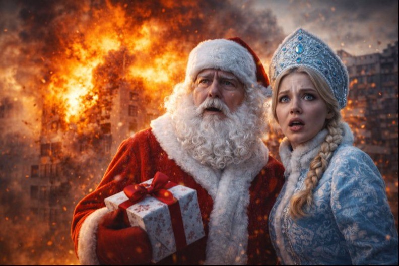 NOVOGODIŠNJI PAKAO U VLADIVOSTOKU: Deda Mraz i Snežana digli kancelariju u vazduh