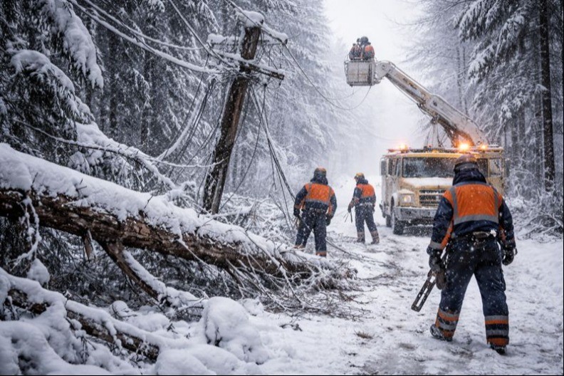 TEŽAK SNEG OBORIO STABLA: Prekidi struje u više delova Srbije