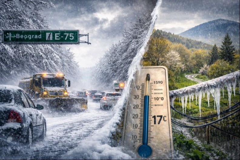 SUDAR ZIME I PROLEĆA U SRBIJI! Beograd zavejan, u Vranju 17 stepeni
