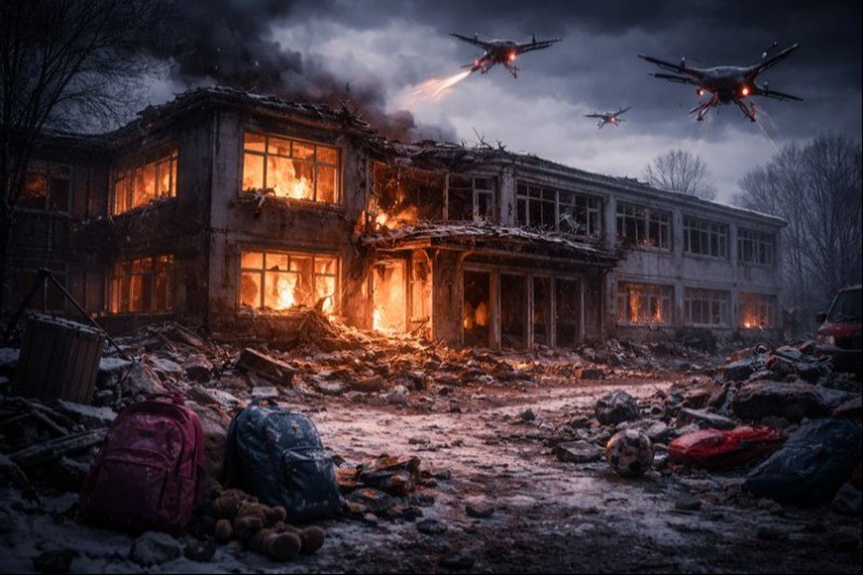 NAPAD NA DECU U HERSONU! Dronovi pogodili civilni centar