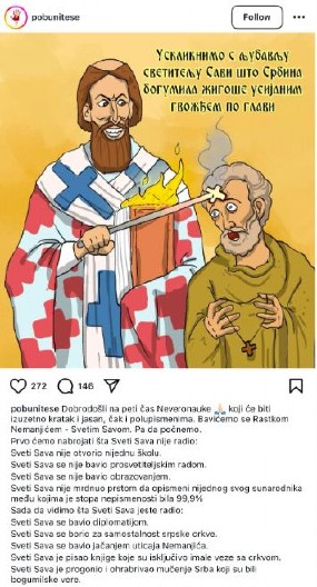 BOLESNO! Ovi vode proteste! Svetog Savu prikazali kao mučitelja koji žigoše ljude!