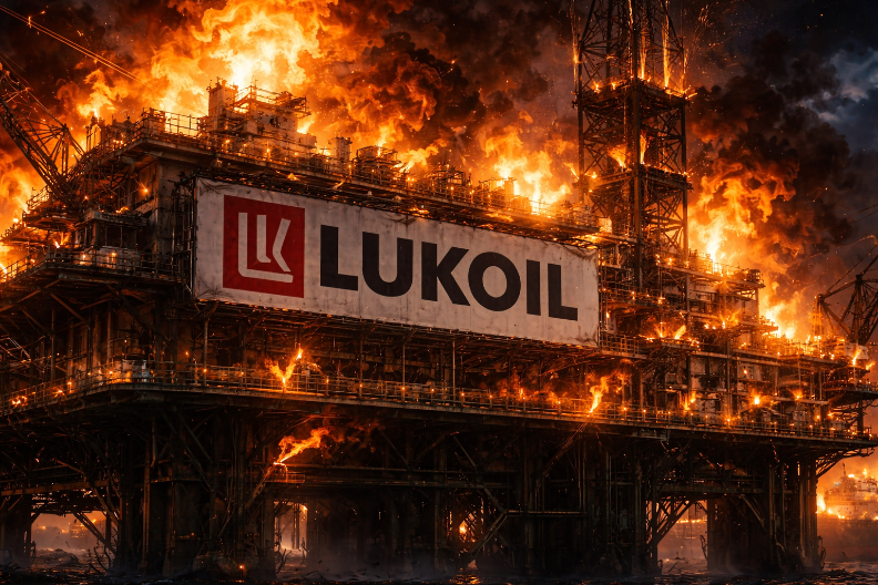 GORI LUKOIL Pogođene tri naftne platforme