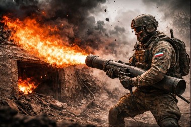 ISPOVEST O POSLEDICAMA: Ruski vojnik sa bacačem plamena izgubio je strpljenje u borbi