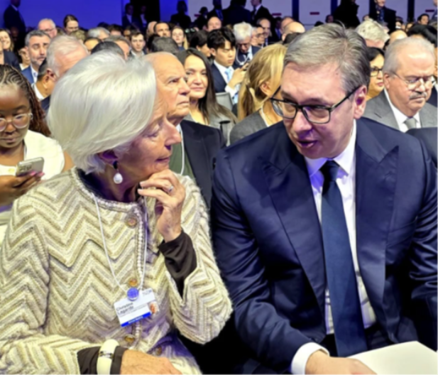 ODLIČAN RAZGOVOR SA PREDSEDNICOM EVROPSKE CENTRALNE BANKE: Predsednik Vučić podelio sjajne vesti iz Davosa 