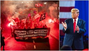 ZAPALJENE AMERIČKE ZASTAVE! Policija suzavcem i gumenim mecima po demonstrantima zbog dolaska Trampa u Davos