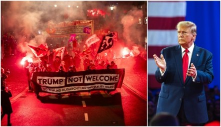 ZAPALJENE AMERIČKE ZASTAVE! Policija suzavcem i gumenim mecima po demonstrantima zbog dolaska Trampa u Davos