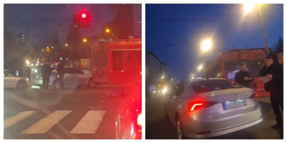 POTPUNI KOLAPS U BEOGRADU: Sudar auta i trole paralizovao raskrsnicu (VIDEO)
