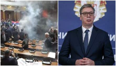 EKSTREMISTI IZ OPOZICIJE DIVLJALI U SKUPŠTINI Istog dana, Vučić pozvao na mir - ali i odgovornost
