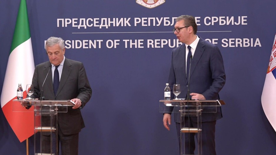 VUČIĆ I TAJANI SE OBRATILI MEDIJIMA "Srbija je sigurna zemlja, Italija dolazi na EXPO 2027" (VIDEO)