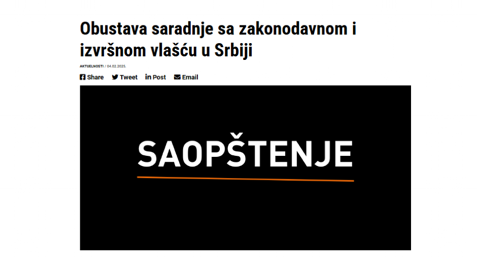 NVO SEKTOR U SRBIJI SE NALJUTIO Nakon obustave finansiranja iz inostranstva, izdali saoštenje o prekidu saradnje