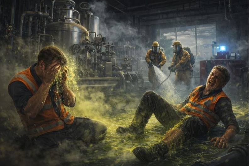 HOROR U FABRICI: Radnik otvorio pogrešan ventil, kiselina unakazila kolege