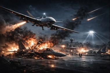 MASAKR U POLTAVI: Novi ruski dron SRAVNIO aerodrom, pao PETI F-16!