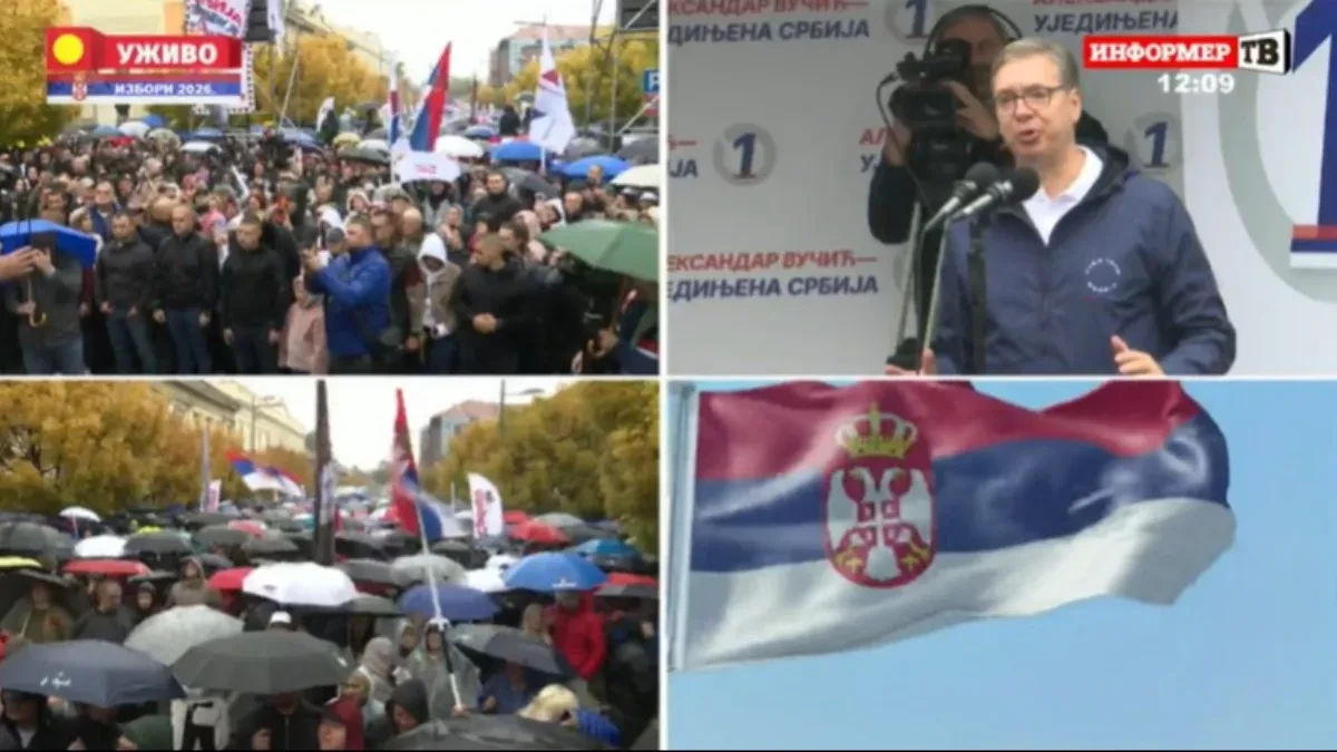 Odbrana Srbije! Vučić sa narodom u Zrenjaninu, hiljade ljudi uprkos jakoj kiši: Hoću da ih pobedimo sa pola miliona razlike!
