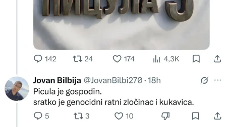 "Picula je gospodin, Ratko je ratni zločinac!" Takozvana "Studentska" lista potvrdila svoj politički stav