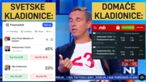 Verujete li njemu ili sopstvenim očima? Blokaderski propagandista tvrdi da kladionice daju veće šanse "studentima" (VIDEO)