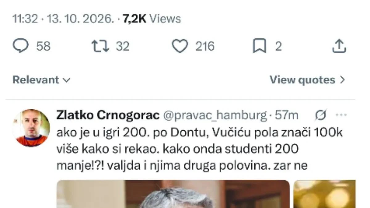 Kakva je ovo matematika? Svi se sprdaju sa Zelenovićem zbog objave