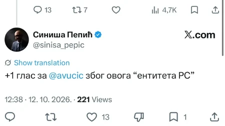 Šamar "Danasu" iz Republike Srpske! "Plus 1 glas za Vučića zbog ovoga"