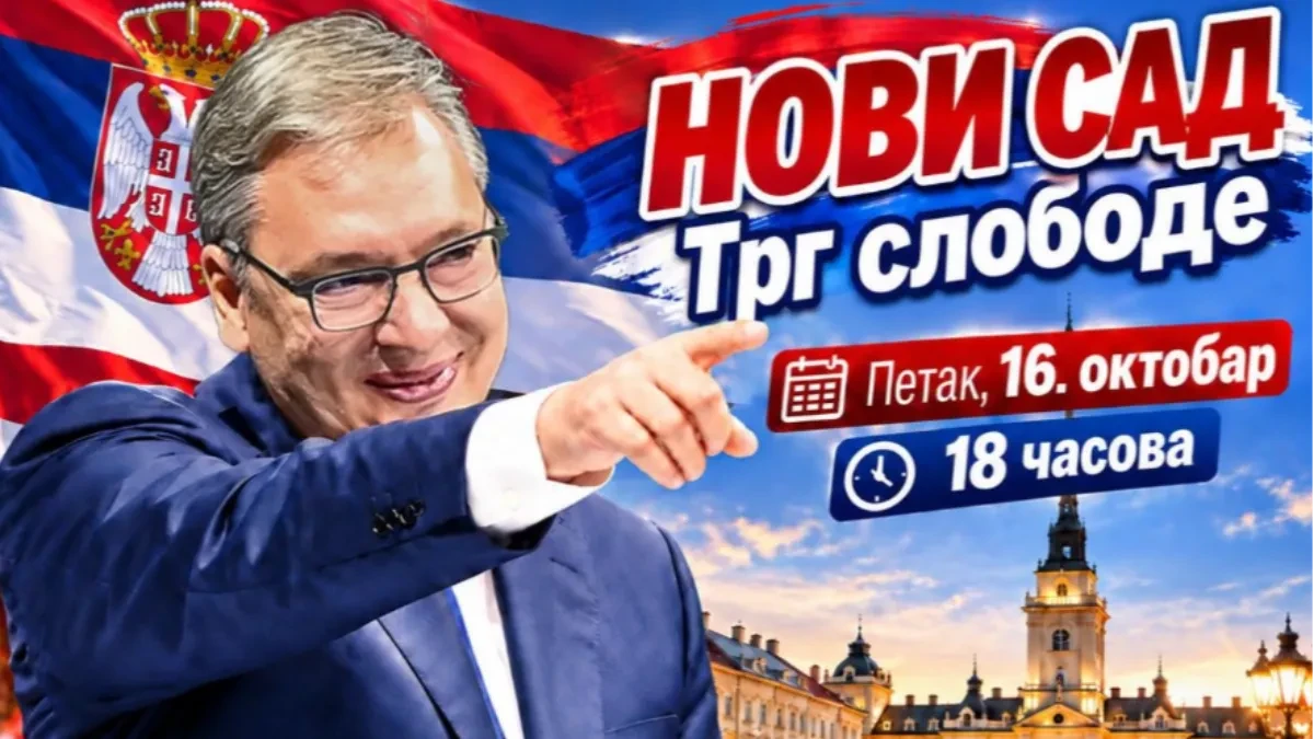 Vučić najavio veliki skup u Novom Sadu: Svi na Trg slobode u petak u 18 časova za slobodnu i jaku Srbiju!