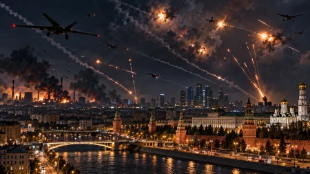 1. Nebo nad Rusijom pretvoreno u ratnu zonu! Stotine ukrajinskih dronova krenule u napad, Moskva objavila šokantne brojke!