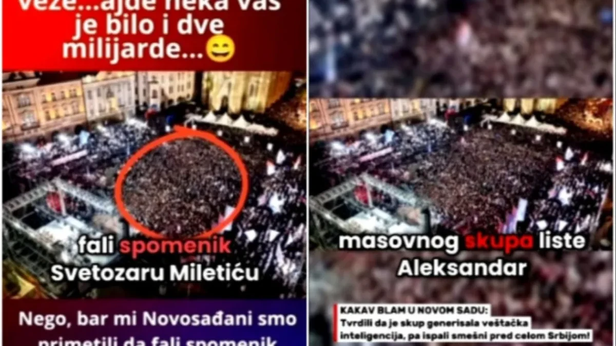 Kakav blam u Novom Sadu: Blokaderi tvrdili da je skup generisao AI, pa ispali smešni pred celom Srbijom! (VIDEO)