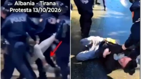Policija šutira demonstrante po ulicama Tirane! Jezivi snimci iz Albanije obišli region: Gde su sada evropski dušebrižnici?!