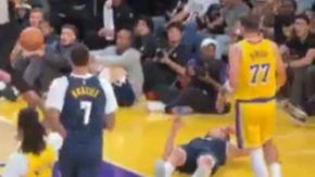 Dončić oborio Jokića: Luka i Nikola se kratko odmeravali, pa prasnuli u smeh (VIDEO)
