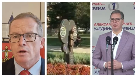 „Dalje ruke, Gintere! Dalje ruke od male Milice!“ Vučić oštro odgovorio Felingeru: „Nećemo dati da taknete njen spomenik!“