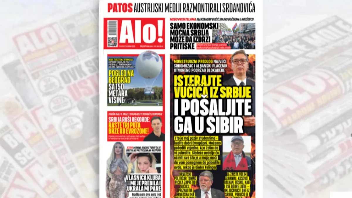 Isterajte Vučića iz Srbije i pošaljite ga u Sibir! Monstruozni predlog: Najveći srbomrzac i albanski plaćenik otvoreno podržao blokadere